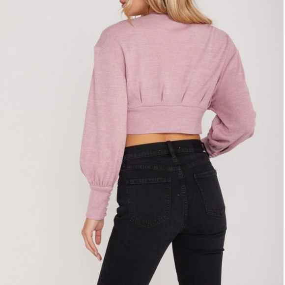 Backyard Roses Billy Blouson Crop Sweater - Picture 8 of 9